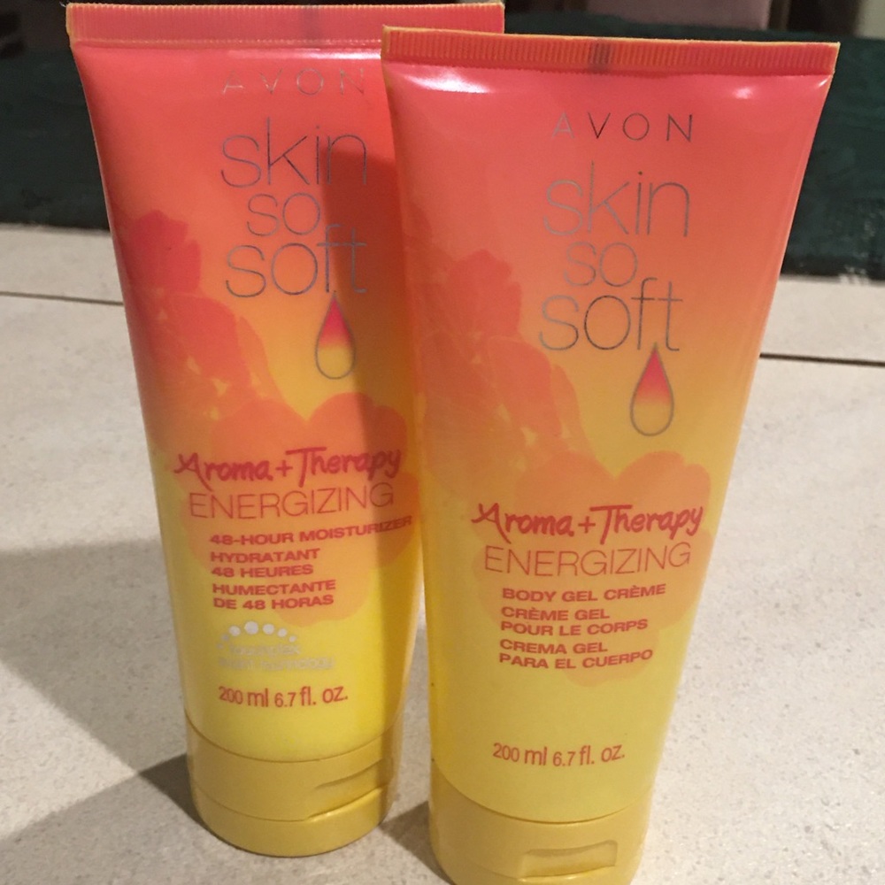 Lot 2 Skin So Soft Aroma+Therapy Energizing Body Gel Creme +moisturizer retired